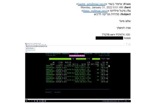 הזמנת Fenta של בשיר, ינואר 2022 [מתוך כתב התביעה]