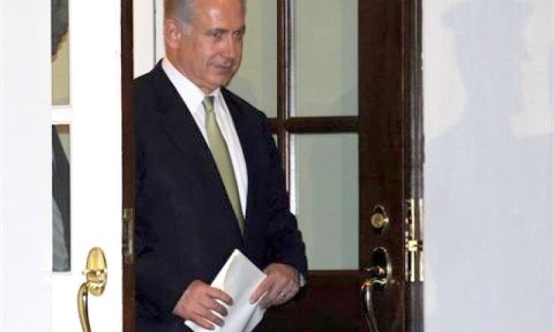 "לא יצא בשפתיים קפוצות". נתניהו בבית הלבן [צילום: AP]