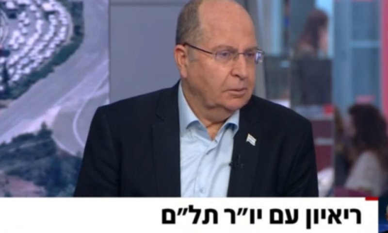 יעלון. גנץ קרס [צילום: מן הטלוויזיה]