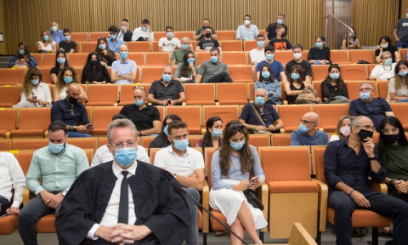 דיון בבית המשפט בתקופת הקורונה [צילום: מרים אלסטר/פלאש 90]