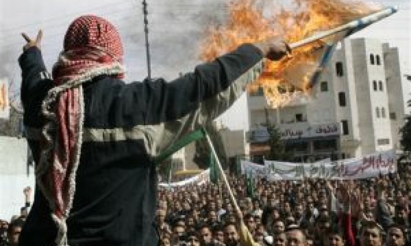 שורפים דגלים [צילום: AP]