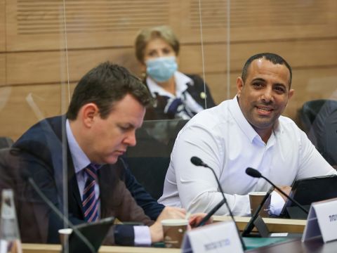 אביר קארה, יבגני סובה [צילום: נועם מושקוביץ/דוברות הכנסת]