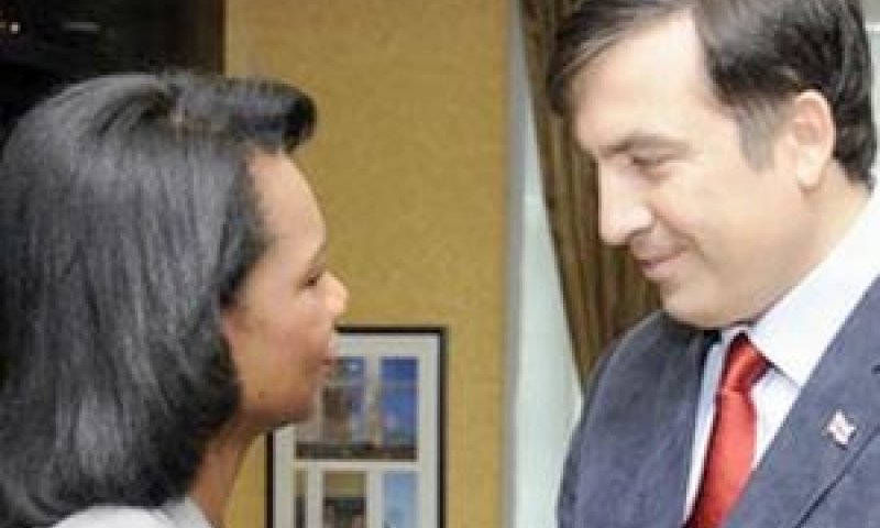 סקשווילי, רייס. הסכם [צילום: AP]