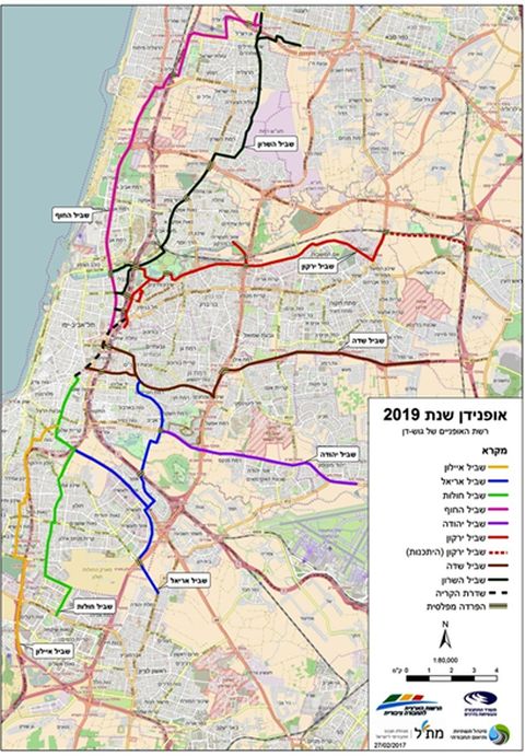 מפת מיזם אופני-דן