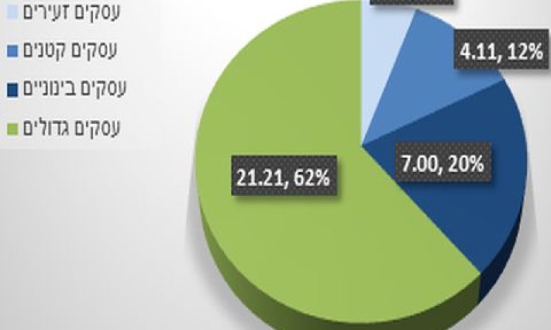 היקף הרכש הממשלתי, בחלוקה לפי גודל עסק [צילום: משרד האוצר]