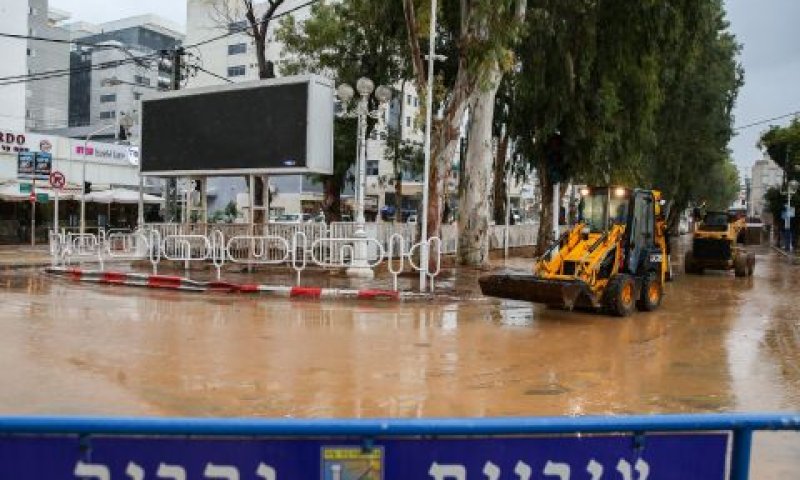 ההצפות בנהריה בחודש ינואר [צילום: דוד כהן, פלאש 90]