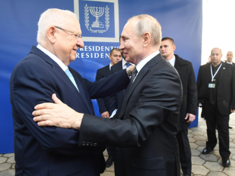 פוטין וריבלין [צילום: מארק ניימן/לע"מ]