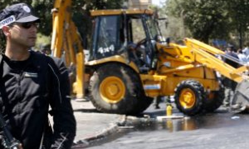 דחפור שנעצר [צילום ארכיון: פלאש 90]