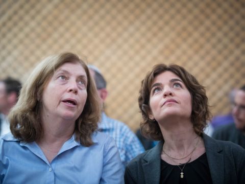 ח"כ תמר זנדברג וענת הופמן [צילום: יונתן זינדל/פלאש 90]