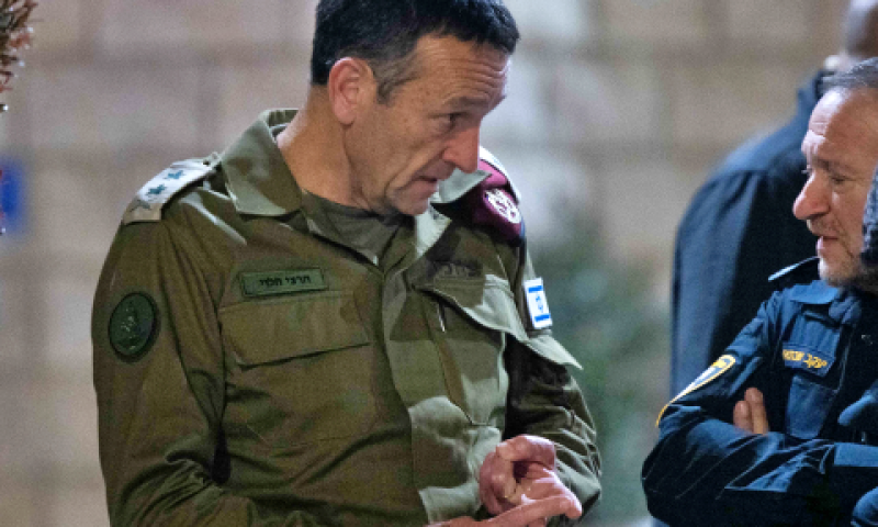 הרמטכ"ל הלוי. הגיע למשכן הכנסת [צילום: יונתן זינדל, פלאש 90]