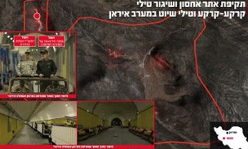 תרשים האתר התת-קרקעי שהותקף [צילום: דובר צה"ל]