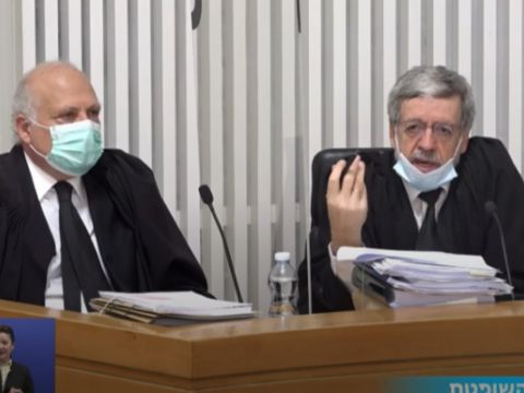 מני מזוז, ג'ורג' קרא [צילום: הרשות השופטת]