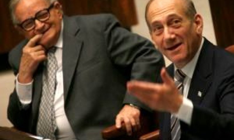 אולמרט וידיד [צילום: פלאש 90]