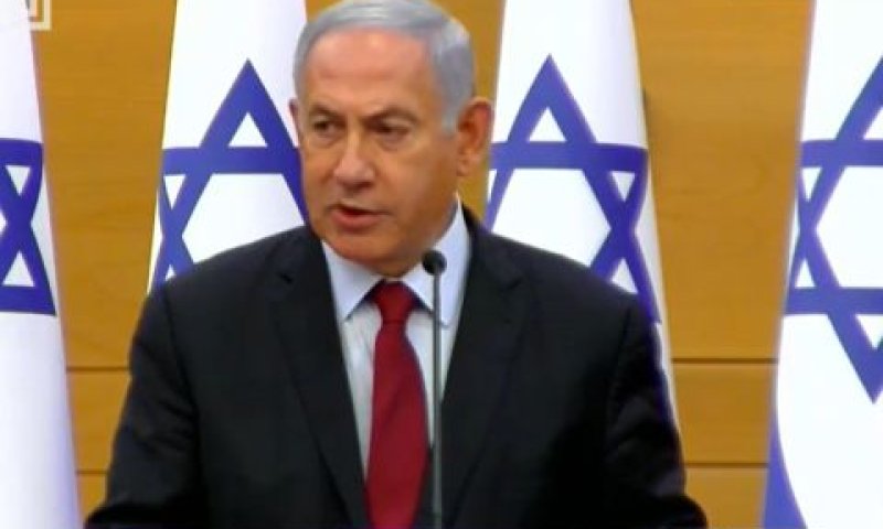 נתניהו. סכנה לבטחון ישראל [צילום: מן הטלוויזיה]