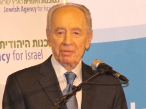 הנשיא פרס בכינוס הסוכנות היהודית [צילום: יוסף אבי יאיר אנגל]