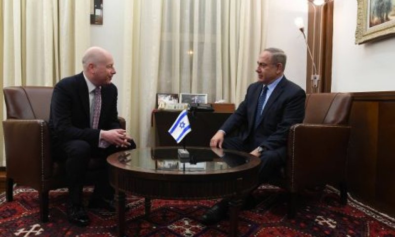 נתניהו וגרינבלט. חיזוק הכלכלה הפלשתינית [צילום: קובי גדעון/לע"מ]