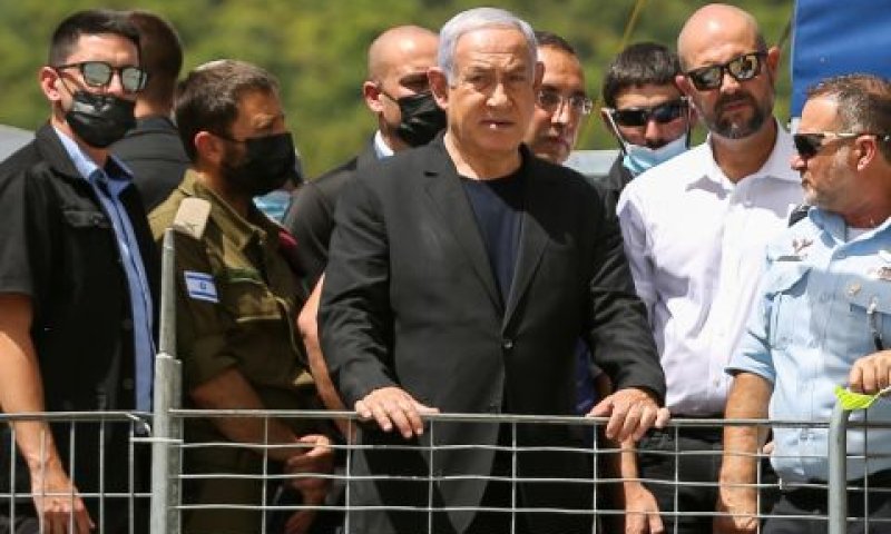 נתניהו במירון [צילום: דוד כהן, פלאש 90]