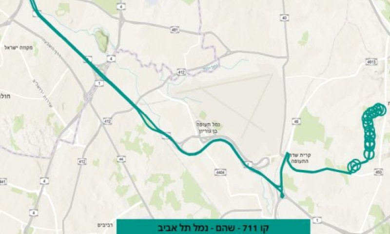 מסלול קו 711 לפני השינוי