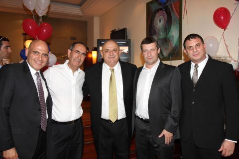 דובי רקיע, סטס מיסז'ניקוב, יצחק תשובה, אורי דורי ודוד פתאל [צילום: פביאן קולדרוף]