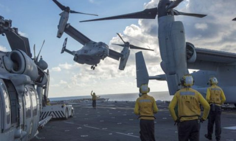 חיפושים אחר איש צוות האוויר [צילום: US Navy Photo]