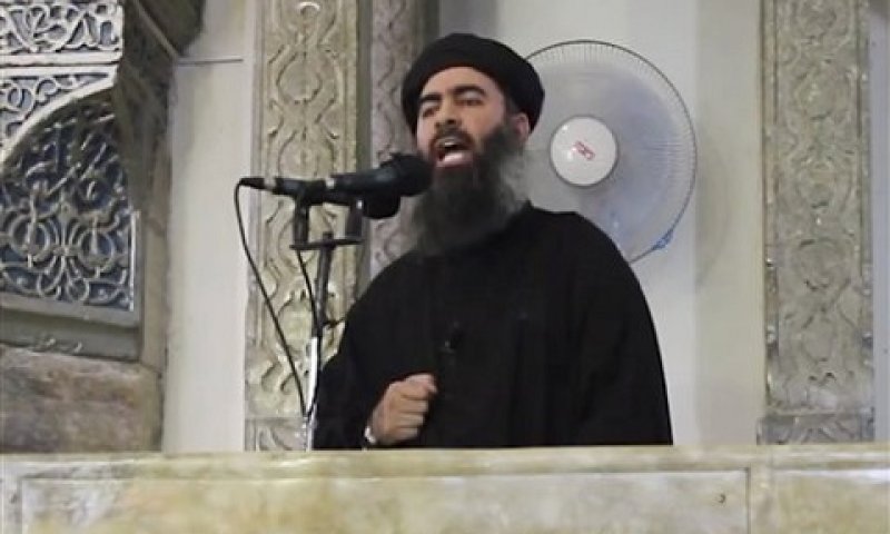 אל-בגדדי בסרטון [צילום: AP]