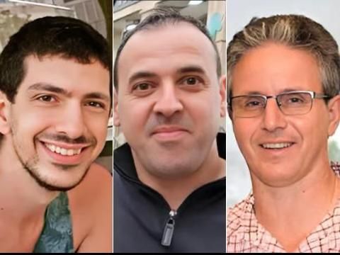 שלושת החטופים שהוחזרו. תמונותיהם לפני יום הטבח.