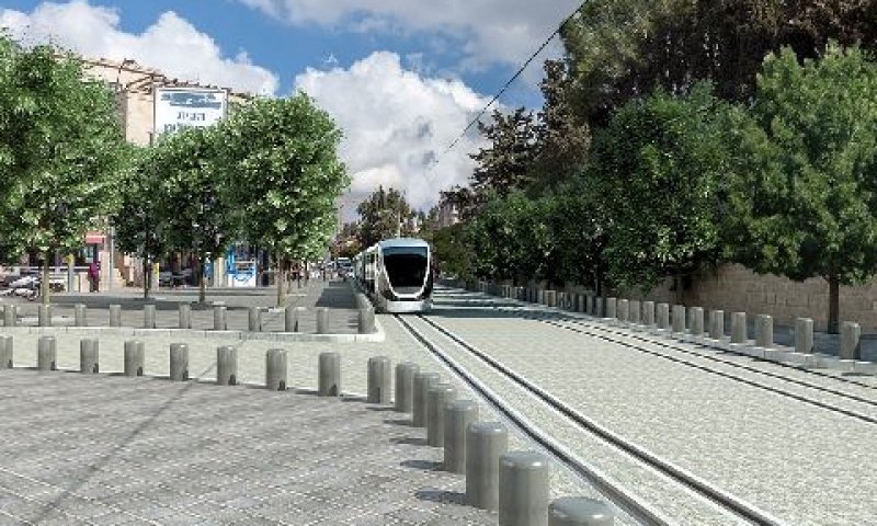 רחוב עמק רפאים ירושלים [הדמיה: צוות תכנית אב לתחבורה י-ם]