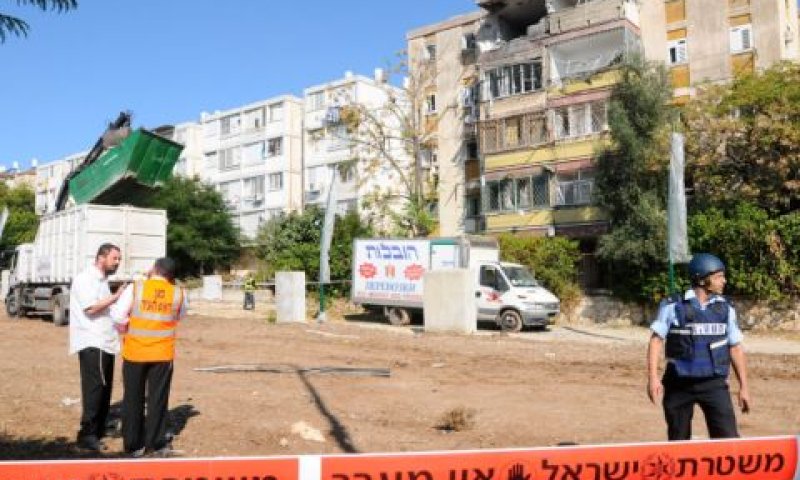 ממראות הטיל בקריית מלאכי [צילום: פלאש 90]