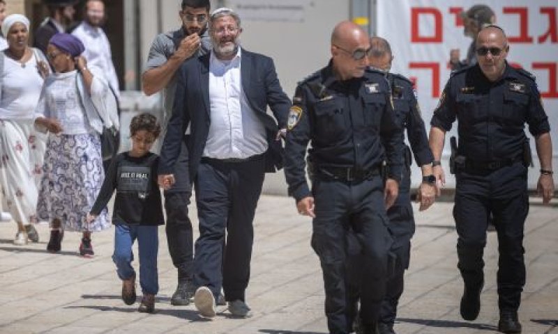 בן-גביר לאחר ביקורו בהר-הבית [צילום: חיים גולדברג/פלאש 90]