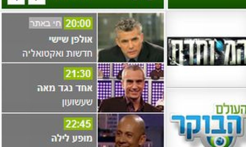 לפיד. תמונתו ממשיכה להתנוסס