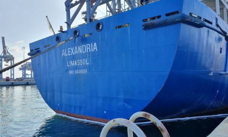 האוניה ALEXANDRIA [צילום: התחנה הצפונית, יחידה ארצית להגנת הסביבה הימית, המשרד להגנת הסביבה]