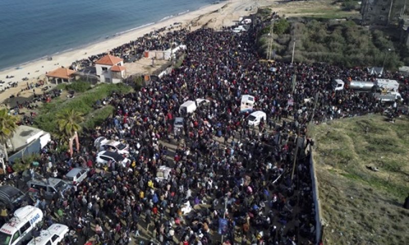 הציר נפתח בשעה שבע בבוקר [צילום: ג'יהאד אלשראפי, AP]