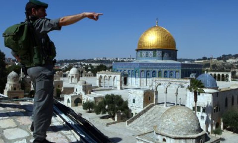 כוננות גבוהה באזור הר הבית [צילום: אביר סולטן/פלאש 90]