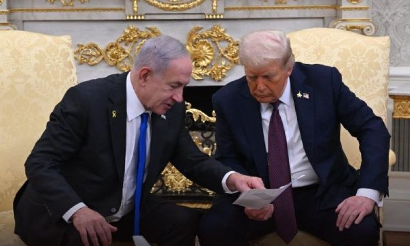 טראמפ ונתניהו. "הסכמה לנצור את האש" [צילום: אבי אוחיון/לע״מ]