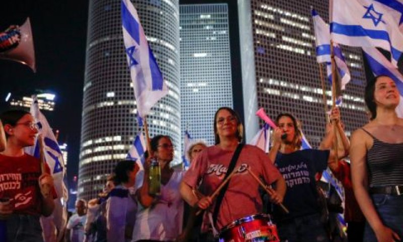 מחאה רועשת [צילום: מרים אלסטר/פלאש 90]