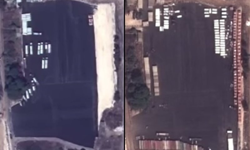 התקדמות בבנייה בתוך עשרה ימים [צילום: סטארטפור גלובל אינטלג'נס]