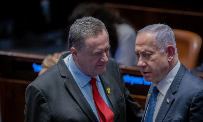 נתניהו וכ"ץ. אזהרה למשטר הסורי [צילום: חיים גולדברג, פלאש 90]