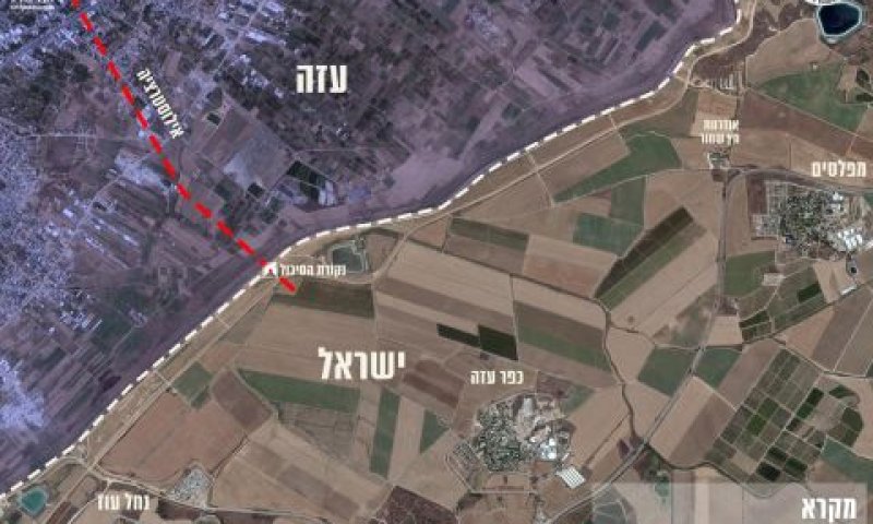 תצ"א של המנהרה שסוכלה [צילום: דובר צה"ל]