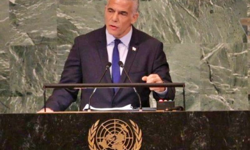 "ממה אתם פוחדים?" לפיד באו"ם [צילום: אבי אוחיון, לע"מ]