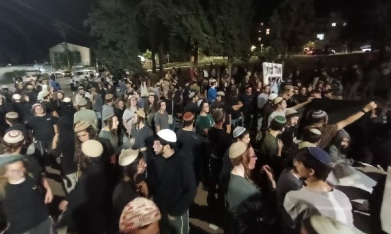 ההפגנה מול חטמ"ר בנימין