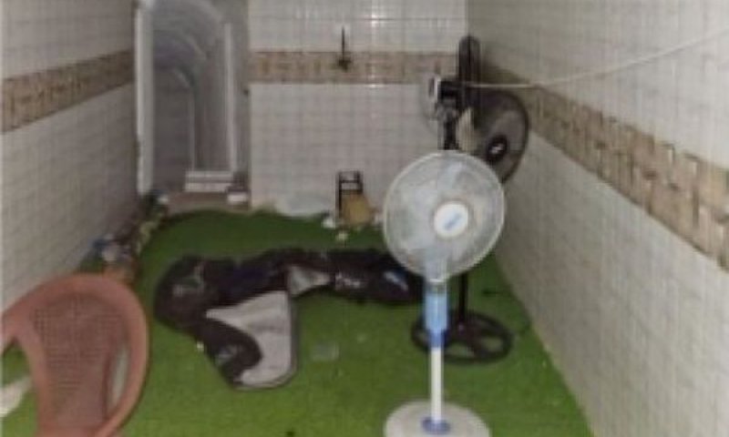 מנהרה שבה הוחזקו חטופים [צילום: דובר צה''ל]