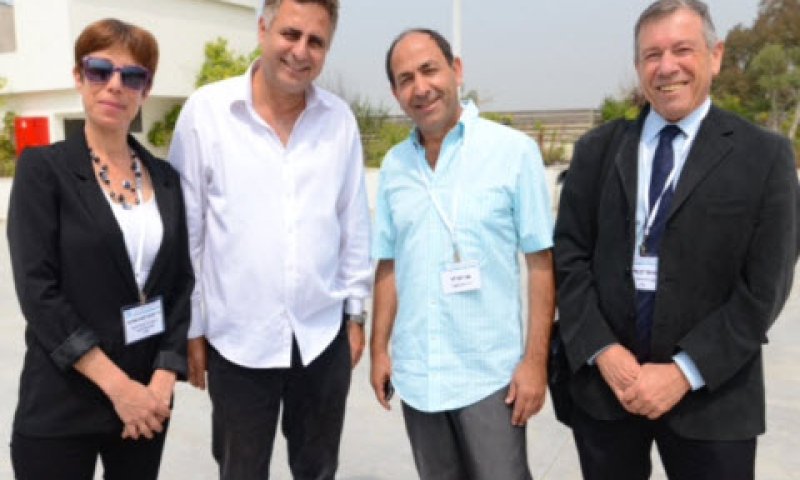 מימין: אראל מרגלית, רמי לוי, רמי שביט וד"ר אורנה לביא שטיינר [צילום: המרכז ללימודים אקדמים]