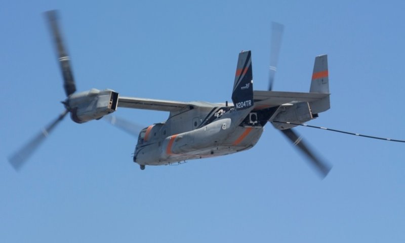 V-22 בעת הניסוי בטקסס [צילום: יח"צ]