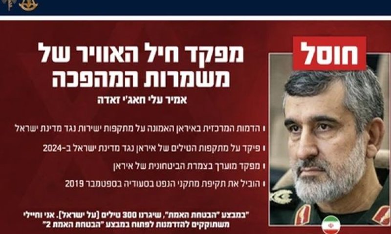 פרופיל מפקד חיל האוויר של משמרות המהפכה [דובר צה''ל]