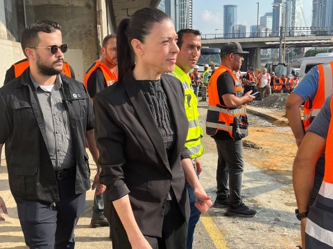 שרת התחבורה, הבוקר בנתיבי איילון [צילום: משרד התחבורה]