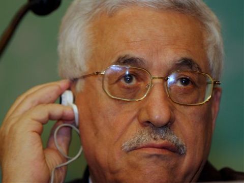 אבו מאזן במסיבת עיתונאים בתום הפיסגה [AP]