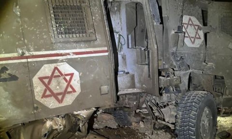 פנתר ממוגן שנפגע כתוצאה ממטען גחון [צילום: שימוש לפי סעיף 27א לחוק זכויות יוצרים]