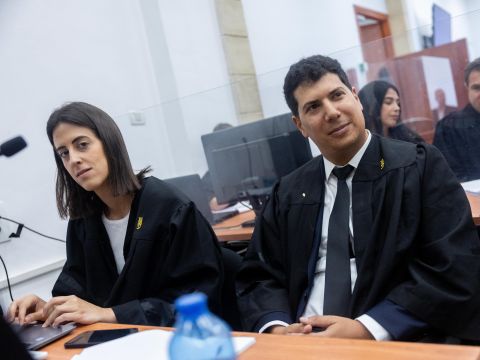 חדד ונועה מילשטיין בבית המשפט [צילום: יונתן זינדל, פלאש 90]