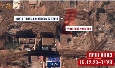 זוויות הירי בטרגדיה בשג'אעיה [צילום: דובר צה"ל]