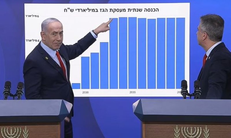 נתניהו ושר האנרגיה מכריזים על העסקה [צילום: משרד ראש הממשלה]